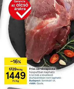 Tesco Friss sertéslapocka ajánlat