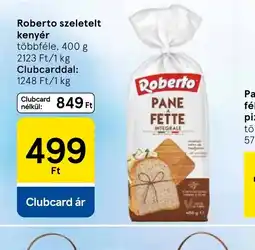 Tesco Roberto szeletelt kenyér ajánlat