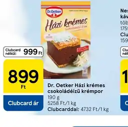 Tesco Dr. Oetker Házi krémes csokoládéízű krémpor ajánlat