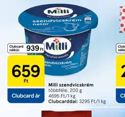 Tesco Milli szendvicskrém ajánlat