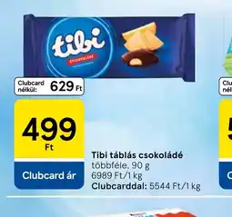 Tesco Tibi táblás csokoládé ajánlat