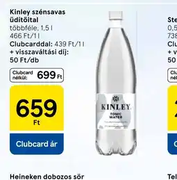 Tesco Kinley szénsavas üd többféle, 0,75 |tőital ajánlat