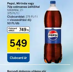 Tesco Pepsi, Mirinda vagy 7Up szénsavas üdítőital ajánlat