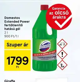 Tesco Domestos Extended Power fertőtlenítő hatású gél ajánlat