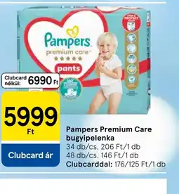 Tesco Pampers Premium Care bugyipelenka ajánlat