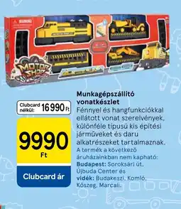 Tesco Munkagépszállít vonatkészlet ajánlat