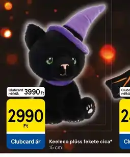Tesco Keeleco plüss fekete cica ajánlat
