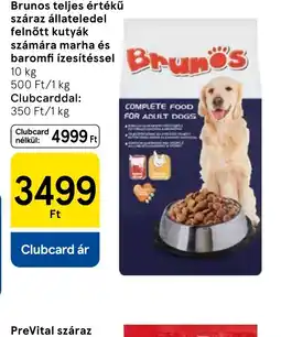 Tesco Brunos teljes értékű száraz állateledel ajánlat