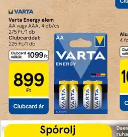 Tesco Varta Energy elem ajánlat