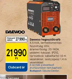 Tesco Daewoo hegesztőtraf ajánlat