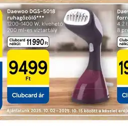 Tesco Daewoo DGS-5018 ruhagőzölő ajánlat