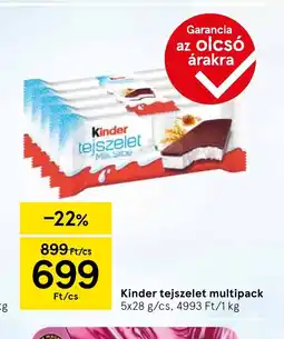 Tesco Kinder tejszelet multipack ajánlat