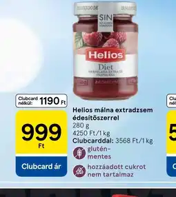 Tesco Helios málna extradzsem édesítőszerrel ajánlat