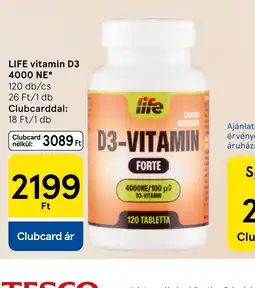 Tesco Life Vitamin D3 4000 NE ajánlat