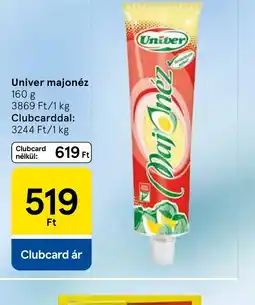 Tesco Univer majonéz ajánlat