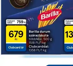 Tesco Barilla durum száraztészta ajánlat