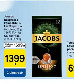 Tesco Jacobs Nespresso kompatibilis kávékapszula ajánlat