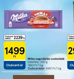 Tesco Milka nagytáblás csokoládé ajánlat