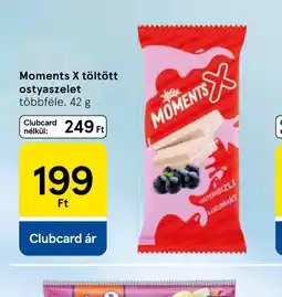 Tesco Moments X töltött ostyaszelet ajánlat