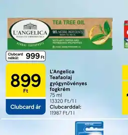 Tesco L'Angelica Tea faolaj gygynövényes fogkrém ajánlat