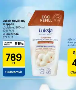 Tesco Luksja folyékony szappan ajánlat