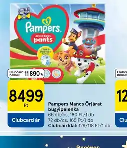 Tesco Pampers Mancs Őrjárat bugyipelenka ajánlat