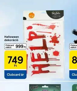 Tesco Halloween dekoráci ajánlat
