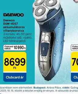 Tesco Daewoo DSM-4057 akkumulátoros villanyborotva ajánlat
