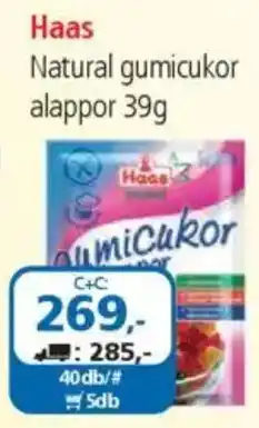 ÁRKLUB Haas Natural gumicukor alappor ajánlat