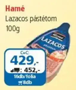 ÁRKLUB Hamé Lazacos pástétom ajánlat