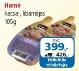ÁRKLUB Hamé kacsa-, libamájas ajánlat