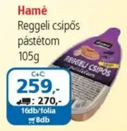 ÁRKLUB Hamé Reggeli csípős pástétom ajánlat