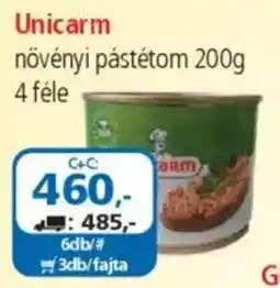 ÁRKLUB Unicarm növényi pástétom ajánlat