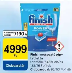 Tesco FINISH Mosogatógép-tabletta ajánlat