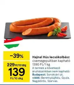 Tesco Hajnal Hús lecsókolbász ajánlat