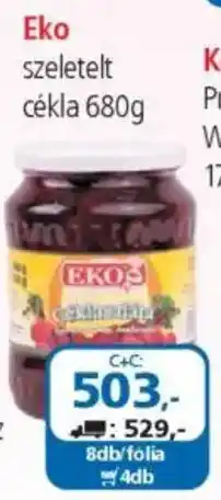 ÁRKLUB Eko szeletelt cékla ajánlat