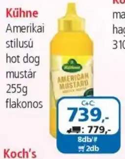 ÁRKLUB Kühne Amerikai stílusú hot dog mustár ajánlat