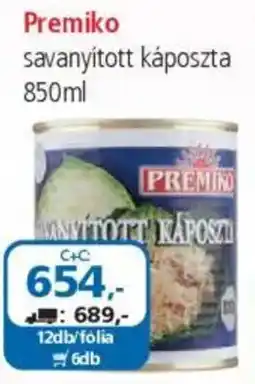 ÁRKLUB Premiko savanyitott káposzta ajánlat