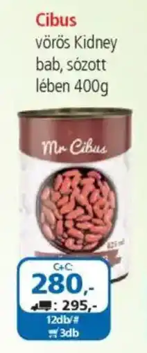 ÁRKLUB Cibus vörös Kidney bab, sózott lében ajánlat