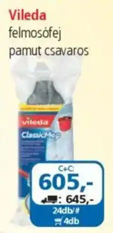 ÁRKLUB Vileda felmosófej pamut csavaros ajánlat