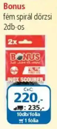 ÁRKLUB Bonus fém spirál dörzsi ajánlat