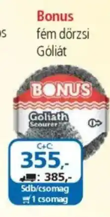 ÁRKLUB Bonus fém dörzsi Góliát ajánlat
