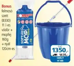 ÁRKLUB Bonus felmosó szett vödör + mopfej + nyél ajánlat