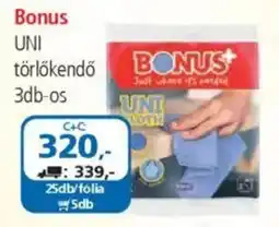 ÁRKLUB Bonus UNI törlőkendő ajánlat