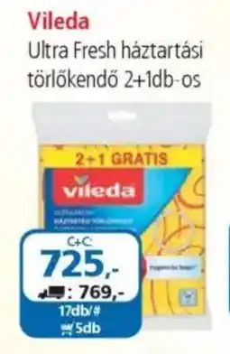 ÁRKLUB Vileda Ultra Fresh háztartási törlőkendő ajánlat