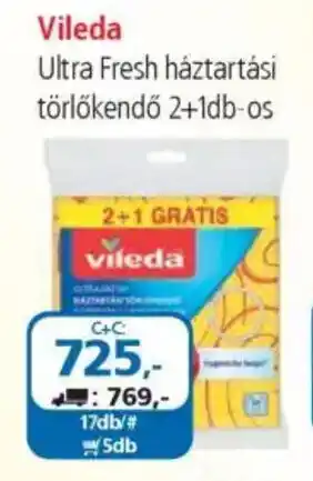ÁRKLUB Vileda Ultra Fresh háztartási törlőkendő ajánlat