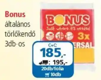 ÁRKLUB Bonus általános törlőkendő ajánlat
