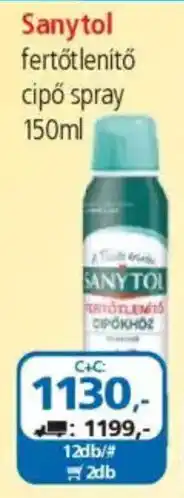 ÁRKLUB Sanytol fertőtlenítő cipő spray ajánlat