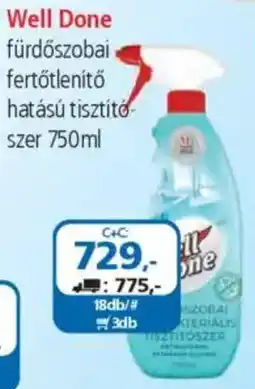 ÁRKLUB Well Done fürdőszobai fertőtlenítő hatású tisztító- szer ajánlat