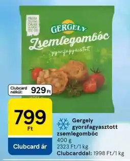 Tesco Gergely gyorsfagyasztott zsemlegombóc ajánlat